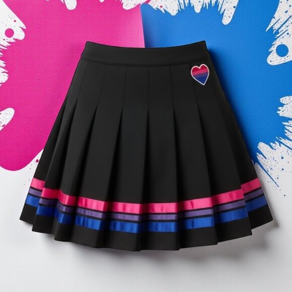 Spencer's Body Rage Bisexual Pride Circle Skater Skirt - Picture 1 of 4